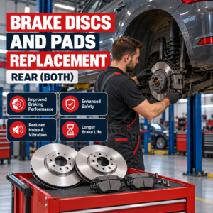 Rear brake disc and pads replacement service