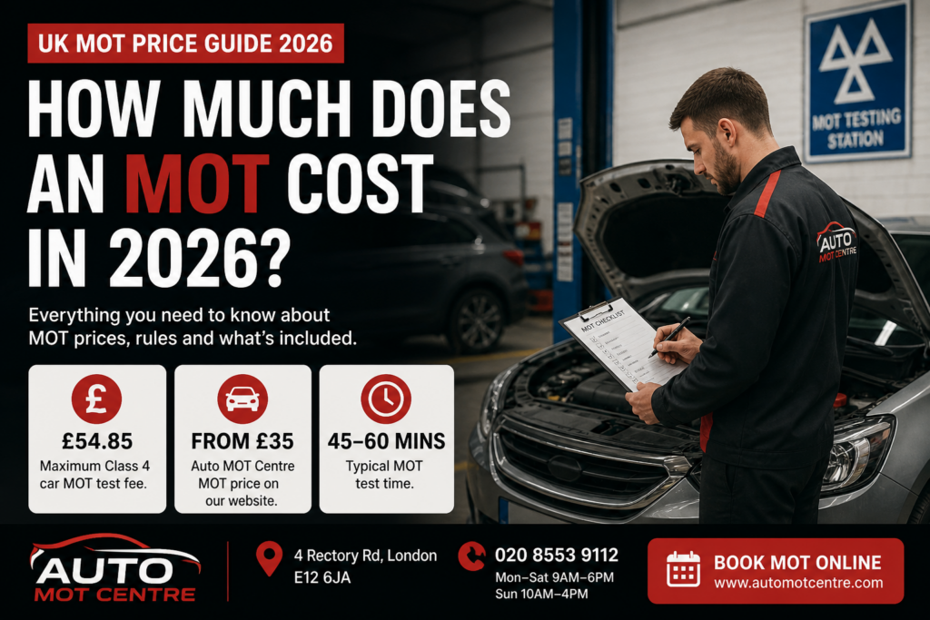 How Much Does an MOT Cost in 2026? UK Price Guide